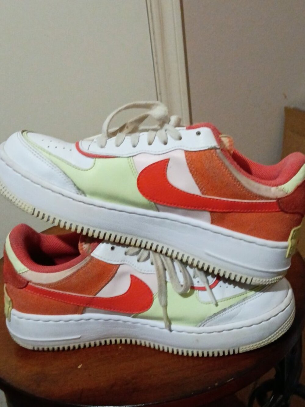 Nike Air Force 1 Shadow White Magic Ember Shoes CI0919-110 Women's Size 8.5 - Picture 11 of 13